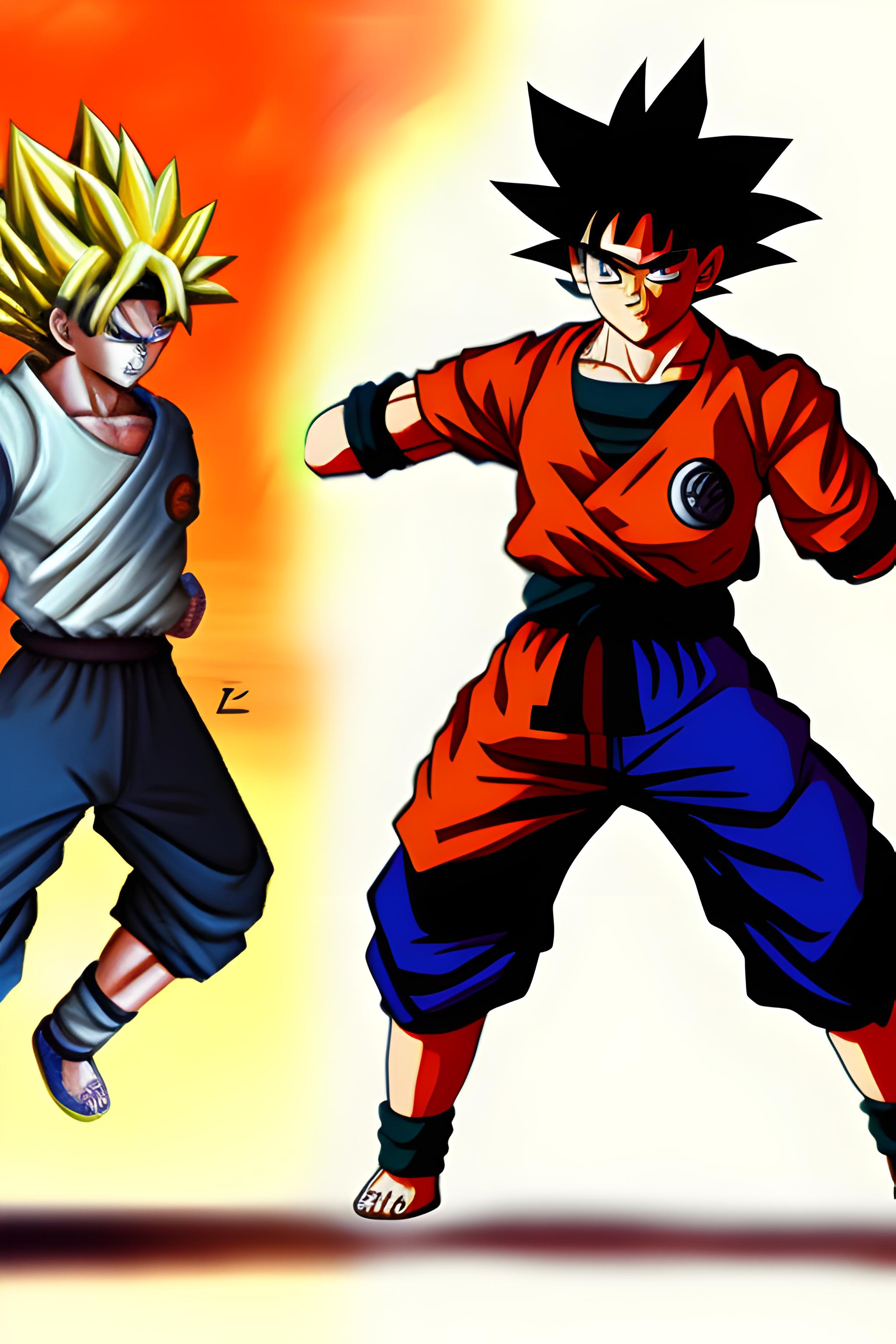 Goku vs naruto | Wallpapers.ai
